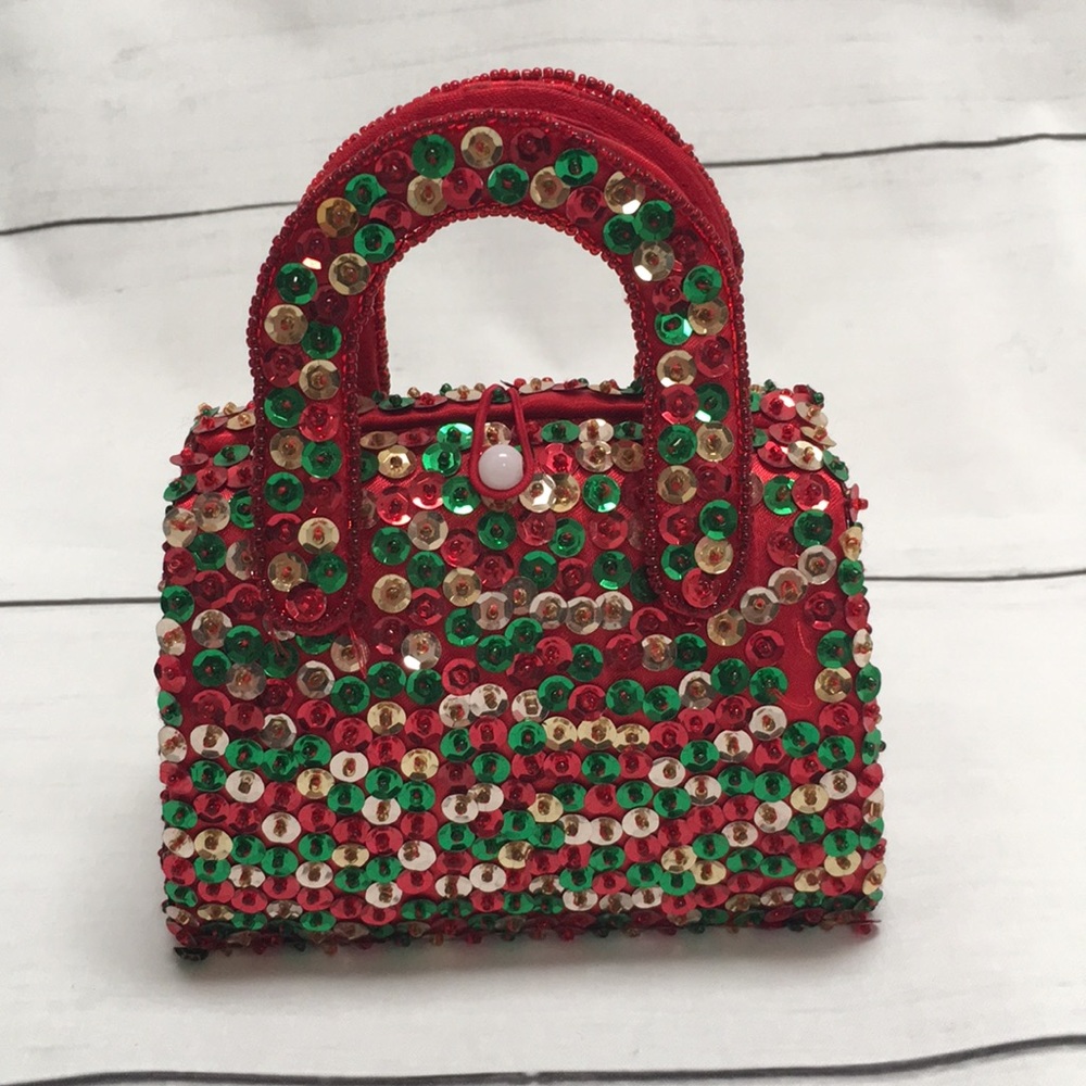 Multicolored Sequined Handbag
